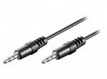 Cable | Jack 3.5mm 3pin plug,both sides | 5m | black | &Oslash;cable: 4mm