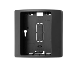 Wall box frame for thermostats and sensors; black;