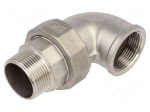 Splice terminal: 90&deg; elbow | double connector,male-female,flat
