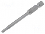 Screwdriver bit | Allen hex key | HEX 3mm | Overall len: 70mm
