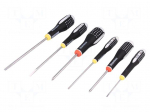 Kit: screwdrivers | Pcs: 6 | Phillips cross,slot