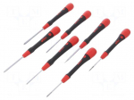 Kit: screwdrivers | Pcs: 7 | precision | Phillips,slot