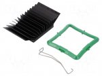 Heatsink: extruded | grilled | BGA | black | L: 40mm | W: 40mm | H: 14.5mm