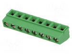 PCB terminal block | angled 90&deg; | 5mm | ways: 8 | on PCBs | 0.03&divide;1.5mm2