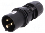 Connector: AC supply | plug | male | 16A | 230VAC | IP44 | Layout: 2P+PE