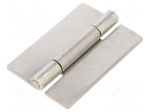 Hinge | Width: 40mm | stainless steel | H: 60mm | for welding