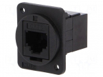 Coupler | FT | Cat: 3 | Layout: 6p4c | RJ11 socket,both sides | 19x24mm