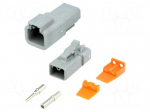 Connector: wire-wire | ATP | plug | male + female | Size: 12 | PIN: 2