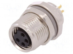 Connector: M8 | female | PIN: 4 | for panel mounting,front side nut