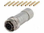 Connector: circular | Series: RT360 | plug | female | crimped | PIN: 8