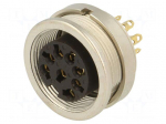 Connector: M16 | socket | female | soldering | PIN: 8 | 5A | 60V | IP40