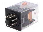 Relay: electromagnetic | DPDT | Ucoil: 24VDC | 10A/250VAC | 10A/30VDC