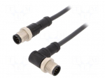 Cable: for sensors/automation | PIN: 8 | M12-M12 | 1m | plug | plug | 30V