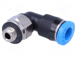 Push-in fitting | angled 90&deg; | Input thread: M5 | -0.95&divide;6bar | 4mm