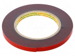 Tape: fixing | W: 9mm | L: 5.5m | Thk: 1.1mm | acrylic | dark grey | UL-746C