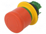 Switch: emergency stop | Stabl.pos: 2 | 22mm | red | Illumin: none | IP66
