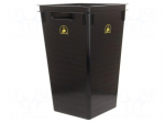 Waste bin | ESD | 330x235x530mm | 40l | black | <100k&Omega;