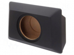 Car loudspeaker enclosure | MDF | black | 200mm | Grooving: 217mm