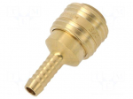 Quick connection coupling | 0&divide;35bar | brass | L: 55mm | 1000l/min