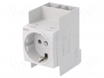 F-type socket (Schuko) | 230VAC | 16A | for DIN rail mounting