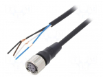 Cable: for sensors/automation | M12 | PIN: 4 | straight | Len: 5m | plug