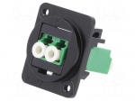 Connector: fiber optic | coupler | single mode duplex (SM) | metal