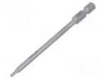 Screwdriver bit | hex key | HEX 2mm | 1/4" | Overall len: 89mm