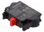 Contact block | 22mm | 3SU1.5 | front fixing | spring clamps