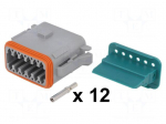 Connector: wire-wire | plug | female | AT | PIN: 12 | IP67,IP69K | crimped