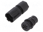 Connector: circular | plug | RST | female | PIN: 3 | 250V | silver plated