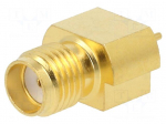Connector: SMA | socket | female | card edge | horizontal | 50&Omega; | SMT