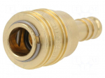 Quick connection coupling | straight | max.35bar | brass | D: 25mm