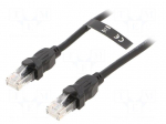 Patch cord | U/UTP | Cat: 6 | RJ45 plug,both sides | Cu | 10m | PVC | black