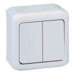 2 gang one-way switch Forix - surface mounting - 10 AX - 250 V - white