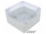 Enclosure: multipurpose | X: 120mm | Y: 120mm | Z: 75mm | ZP | light grey
