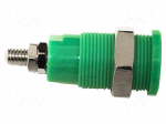 Laboratory connector: 4mm banana | 1kV | 36A | green | nickel plated