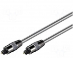 Kaabel | Toslink pistik, m&otilde;lemad pooled | 3m | &Oslash; kaabel: 6 mm