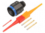 Connector: military | plug | female | PIN: 3 | straight | crimped | 7.5A