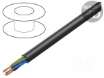 Wire | YKY | 5G1.5mm2 | round | wire | Cu | PVC | black | 600V,1kV | 100m