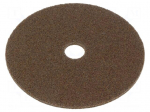 Grinding pin | fleece | Dim: &Oslash;150x3mm | Grit: 6A | mounting holes