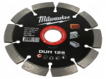 Cutting diamond wheel | &Oslash;: 125mm | Holder: assembly hole | 22.22mm