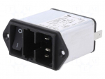 Connector: AC supply | socket | male | 6A | 250VAC | C14 (E),shielded