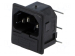 Connector: AC supply | socket | male | 10A | 250VAC | C14 (E) | IEC 60320