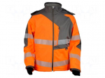 Softshell jacket | Size: XXL | orange-grey | warning