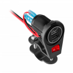 Moto / jalgratta laadija | 2x USB-A| V&otilde;imsus 11W | Kaabel 1,5 m | Peiying