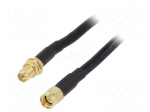 Cable | 10m | RP-SMA male,RP-SMA female | black | straight | 50&Omega;