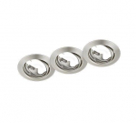Trio Jura recessed spotlight GU10 brushed steel 3-pack round gaismeklis 650100307 4017807376340
