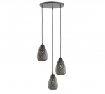 Trio-Lighting Onyx  3-pc E27 anthracite/gold piekaramā lampa