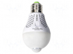 LED lamp | E27 | 230VAC | 600lm | 7W | 360&deg; | 4000K | CRImin: 80 | 6m