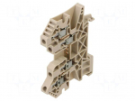 Splice terminal: rail | 32A | 800V | screw terminal | beige | 4mm2 | TS35
